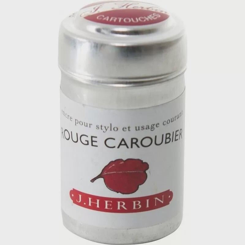 RE Herbin Cartridges Box 6 Rouge Caroubier