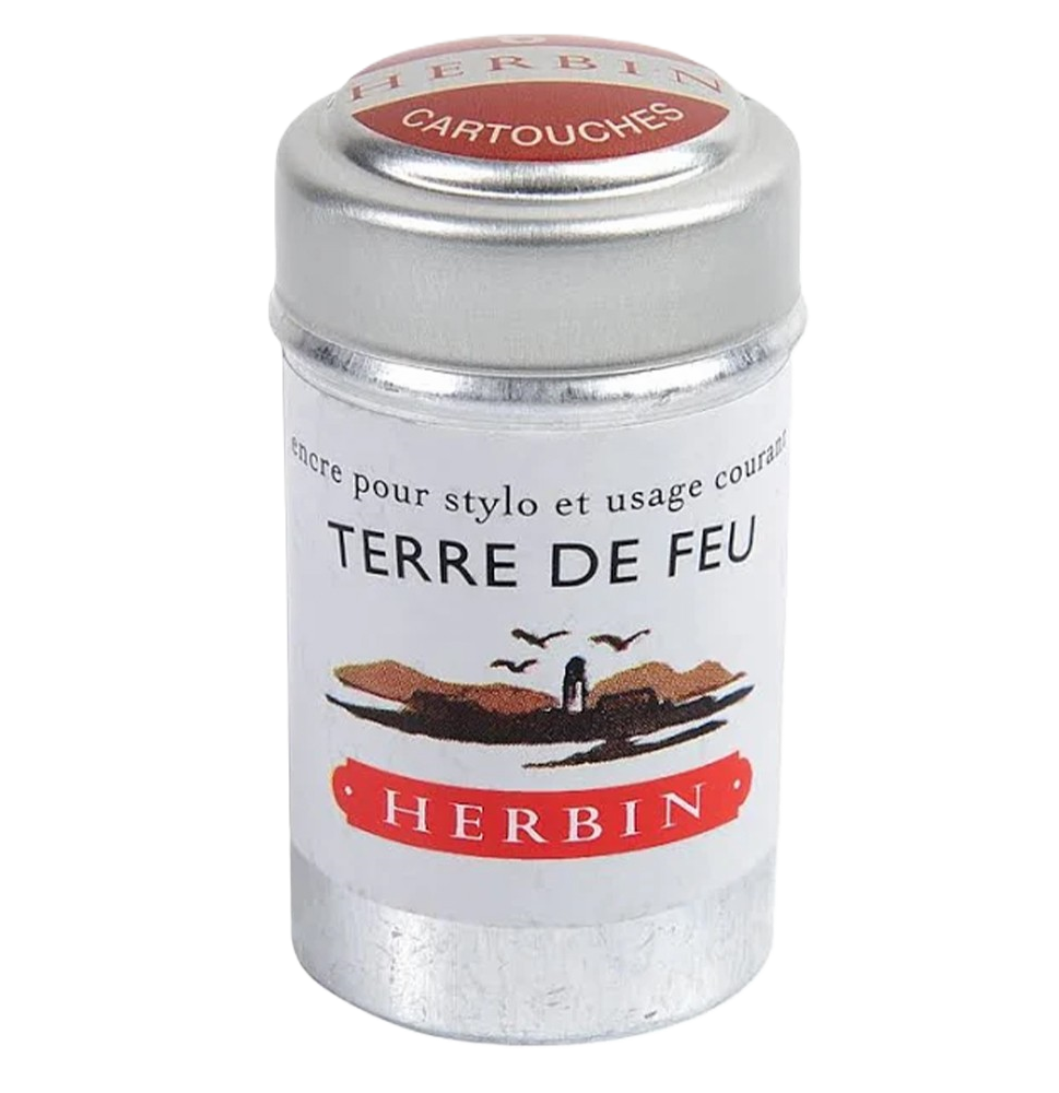 RE Herbin Cartridges Box 6 Terre de Feu