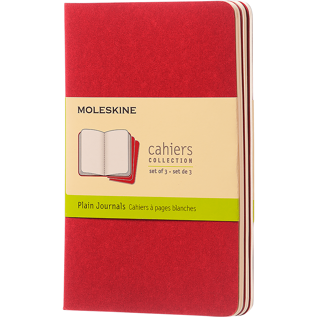 MP NB Cahier Pkt 3 pk Red Plain