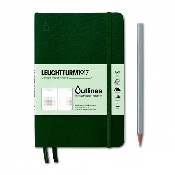 NB Outlines Flexcover Nautical Paper Notebook B6+ Walden Green