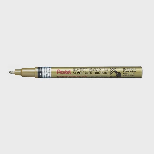 PE Pentel Metallic Paint Pen Gold (12)