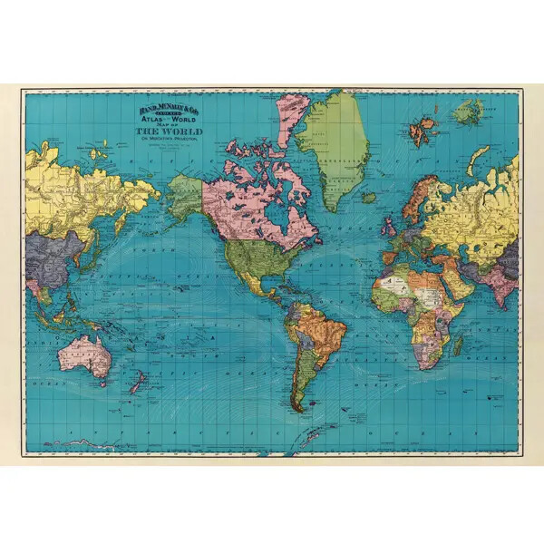 GW World Map Poster-Wrap