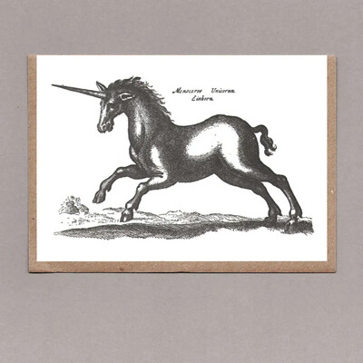 GC Unicorn Letterpress Greetings Card