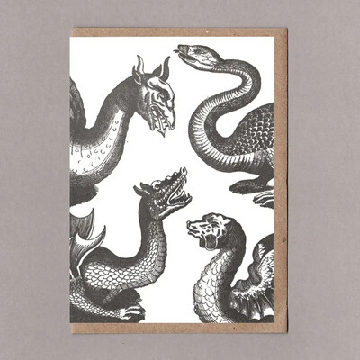 GC Dragons Letterpress Greetings Card