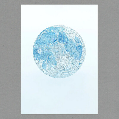 PT Blue Moon A3 Risograph Print