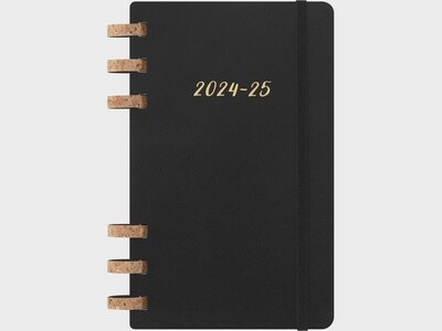 DI Moleskine 2025 18-Month Large Softcover Academic Spiral Planner: Black