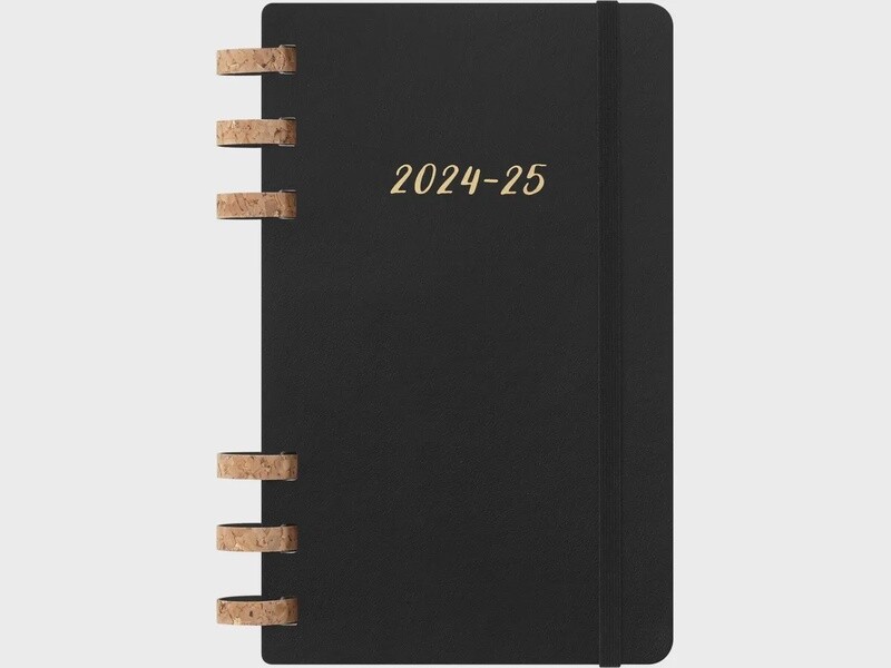 DI Moleskine 2025 18Month Large Softcover Academic Spiral Planner Black