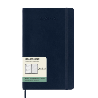 DI Moleskine 2025 18-Month Weekly Large Softcover Notebook: Sapphire Blue