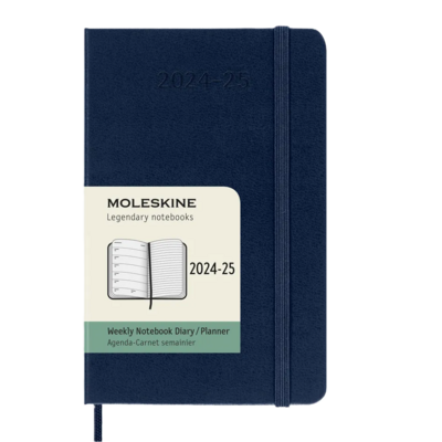 DI Moleskine 2025 18-Month Weekly Pocket Hardcover Notebook: Sapphire Blue