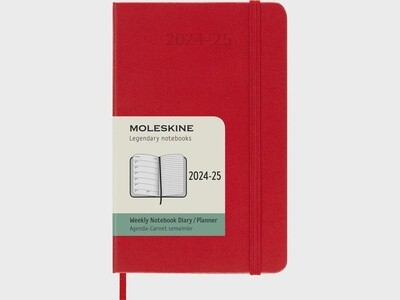 DI Moleskine 2025 18-Month Weekly Pocket Softcover Notebook: Scarlet Red