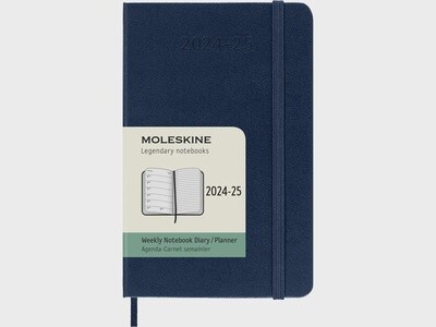 DI Moleskine 2025 18-Month Weekly Pocket Softcover Notebook: Sapphire Blue