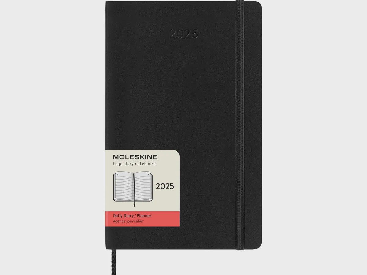 DI 2025 12-Month Daily Large Softcover Notebook: Black