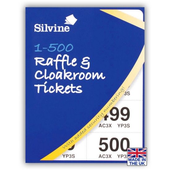 NB Silvine Cloakroom Tickets Book 1 - 500