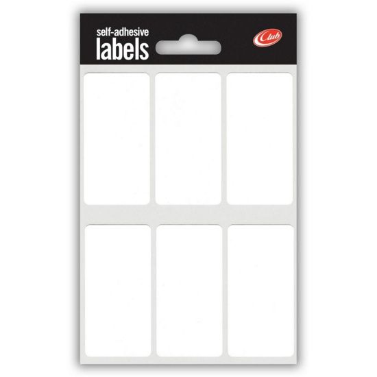 ST White Sticky Labels 25x50mm