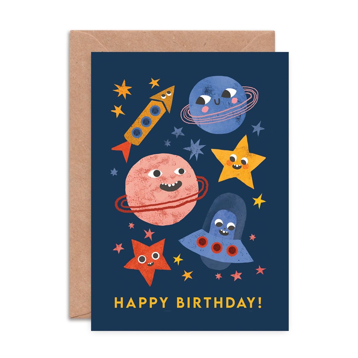 GC Space Faces Greeting Card