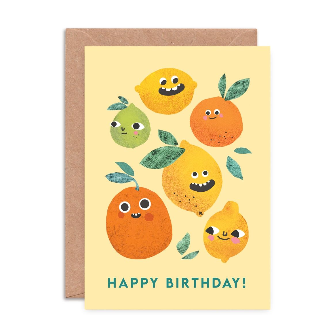 GCB Lemon Faces Greeting Card