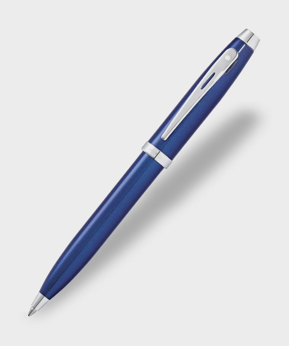 BP SHEAFFER 100 E9339  GLOSSY BLUE LACQUER WITH CHROME PLATED TRIMS