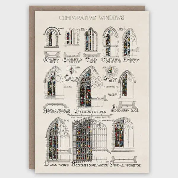 GC Gothic Windows Greeting Card