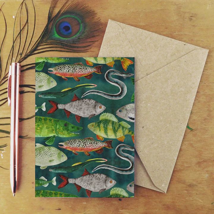 GC Flumens freshwater fish Greetings Card