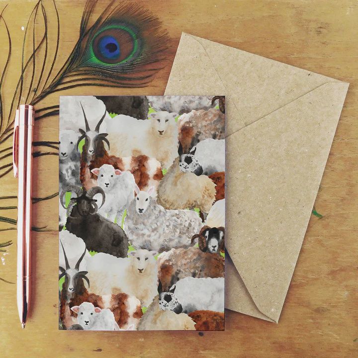 GC Flock of Sheep Greetings Card