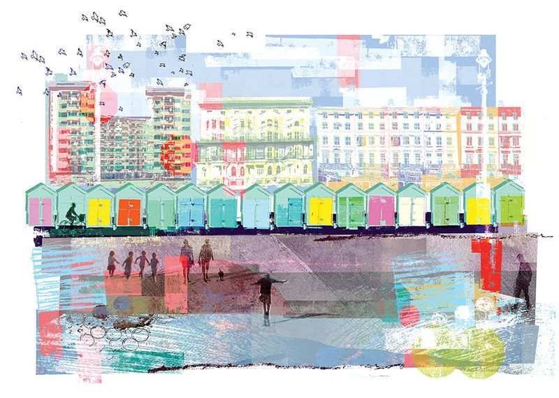 GC  Sarah Jones Beach HutsGreetings Card