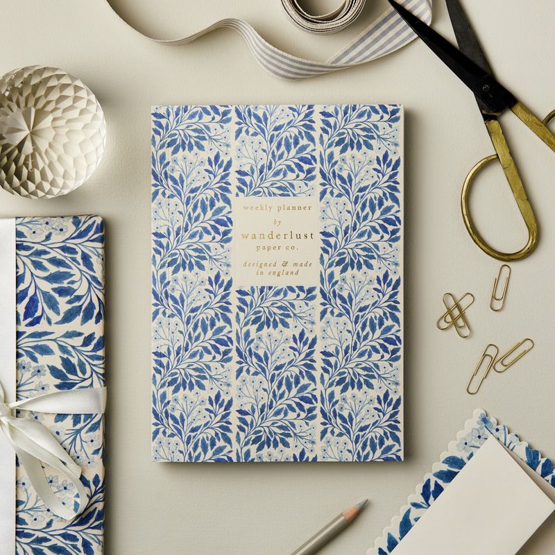 NB Blue Flora Weekly Planner - undated