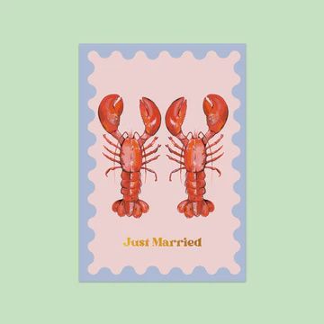 GCO Just Married Lobster Card WL22JM016