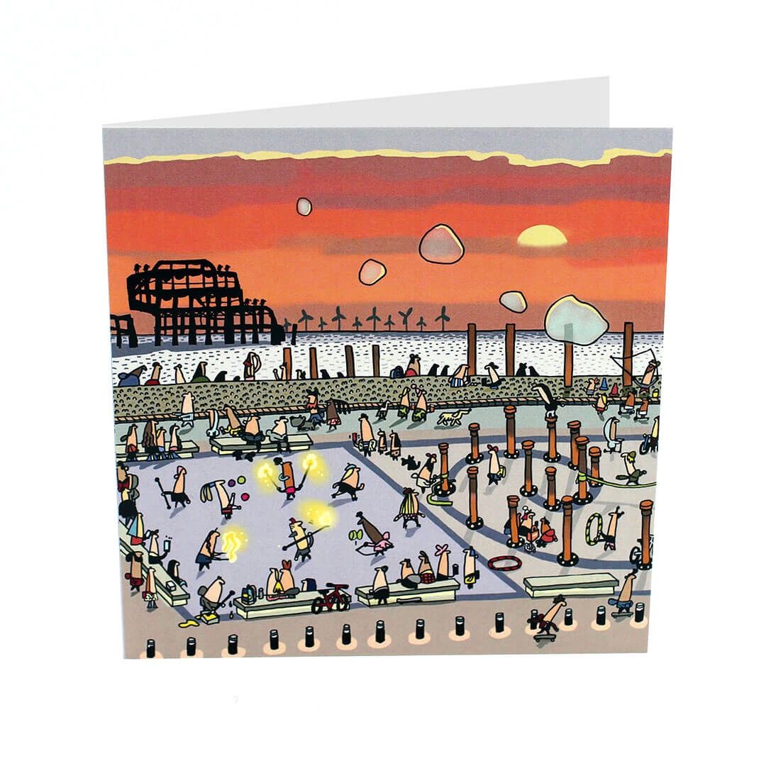 Lisa Holdcroft Sunset Circus Greeting Card