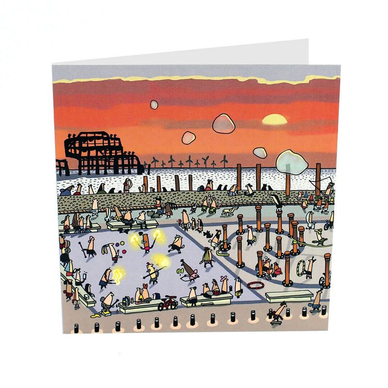 Lisa Holdcroft Sunset Circus Greeting Card