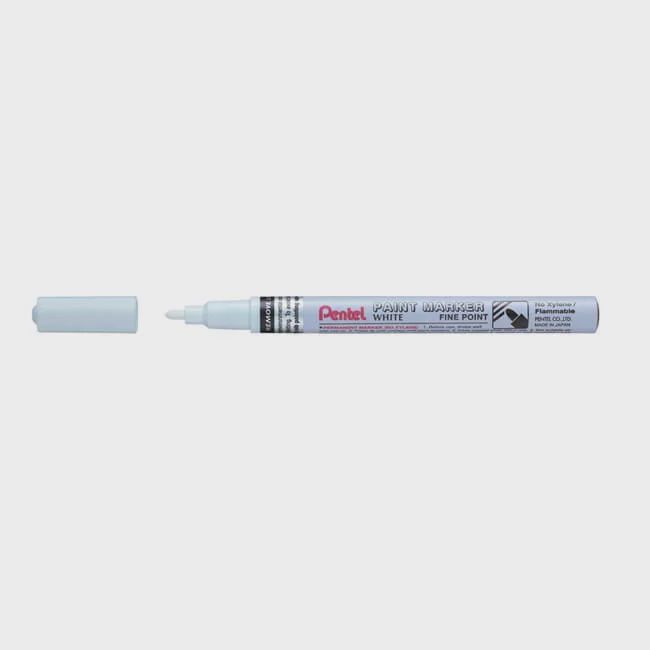PE Pentel Metallic Paint Pen White (12)