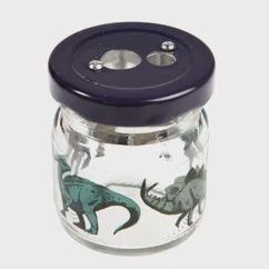 ST Glass jar pencil sharpener - Prehistoric Land (12)