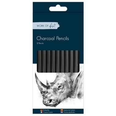 ST Set of 12 &#39;Work of Art&#39; Charcoal Pencils