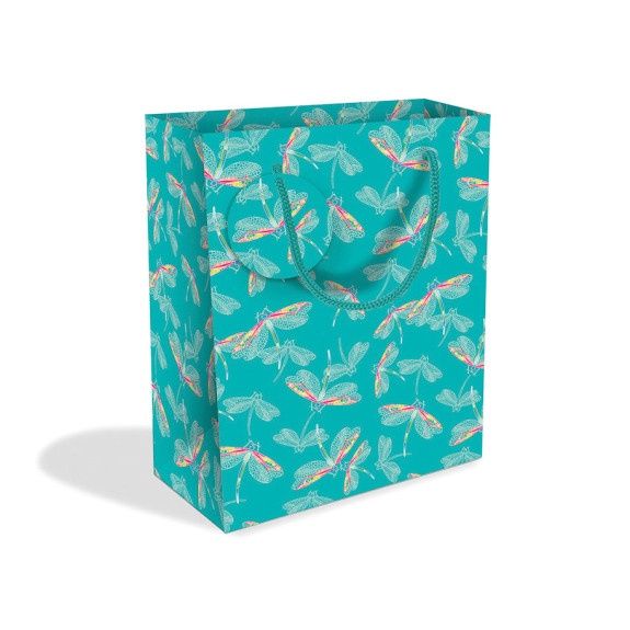 GB DRAGONFLIES AQUA MEDIUM BAG