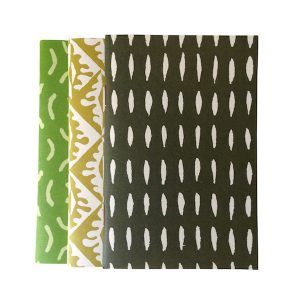 Three Assorted Memo Books for Pocket Folio Green