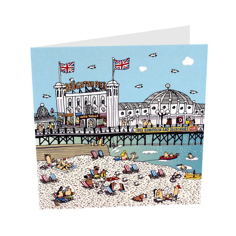 Lisa Holdcroft Brighton Pier Greeting Card