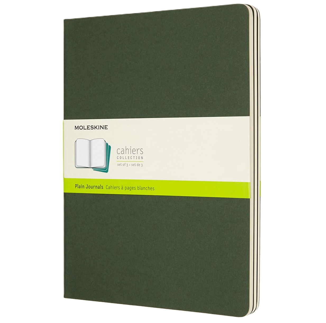 MP NB Cahier X-Lrg 3 pk Green Plain