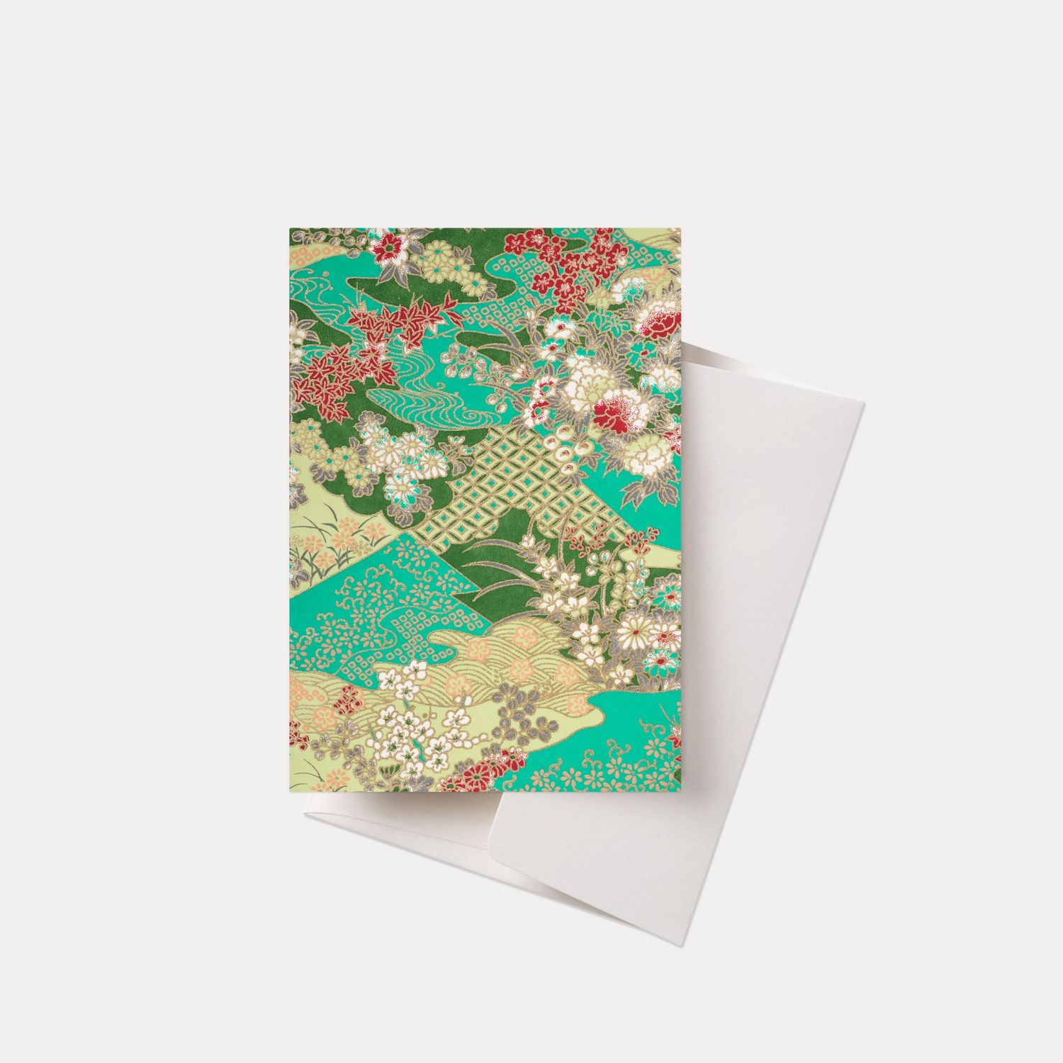GC Greeting CardsTurquoise floralGC SSGC ES 118 (12)