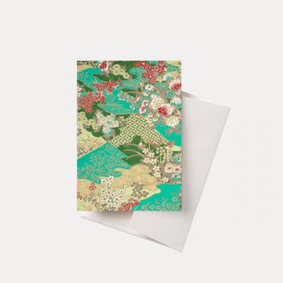 GC Greeting CardsTurquoise floralGC SSGC ES 118 (12)