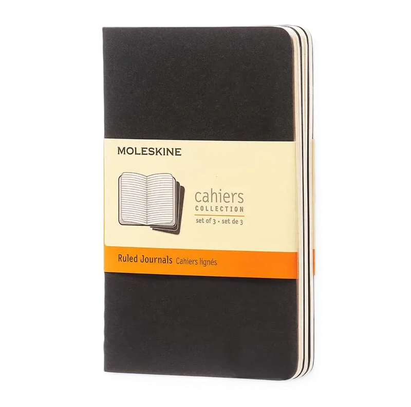 MP NB Cahier Pkt 3 pk Black Ruled