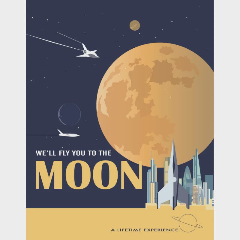 XPT We&#39;ll Fly you to the Moon Print B/B (6)