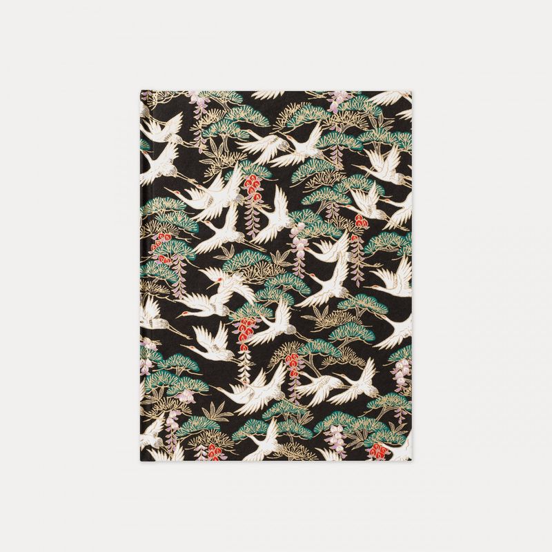 NB Esmie A5 Notebook (blank) Flying Cranes/black (3)