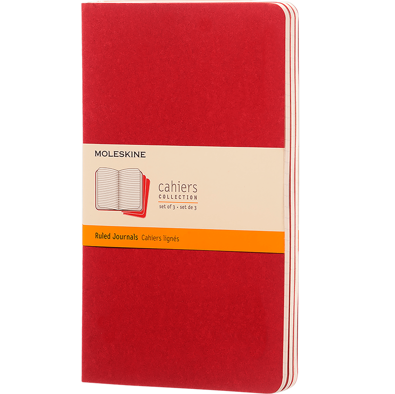 MP NB Cahier Lrg 3 pk Red Ruled