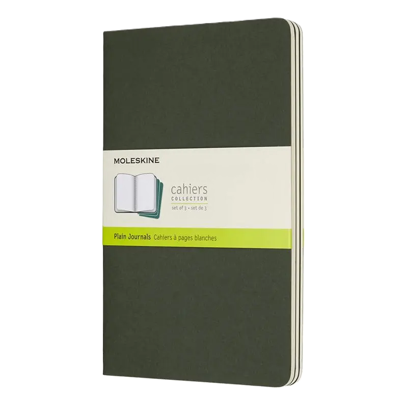 MP NB Cahier Lrg 3 pk Green Plain