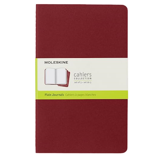 MP NB Cahier Lrg 3 pk Red Plain