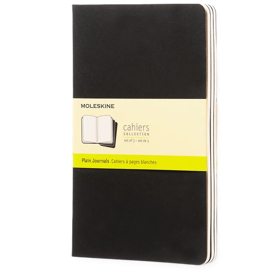 MP NB Cahier Lrg 3 pk Black Plain