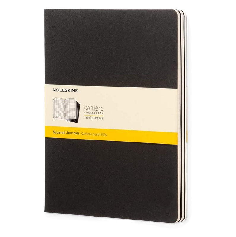 MP NB Cahier X-Lrg 3 pk Black Squared