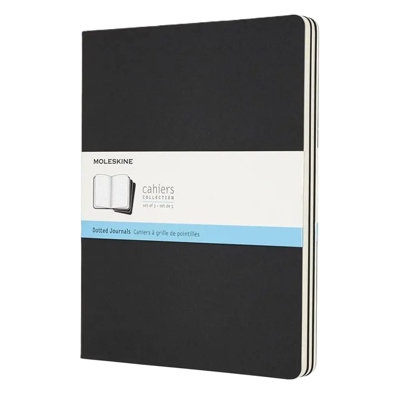 MP NB Cahier X-Lrg 3 pk Black Dotted