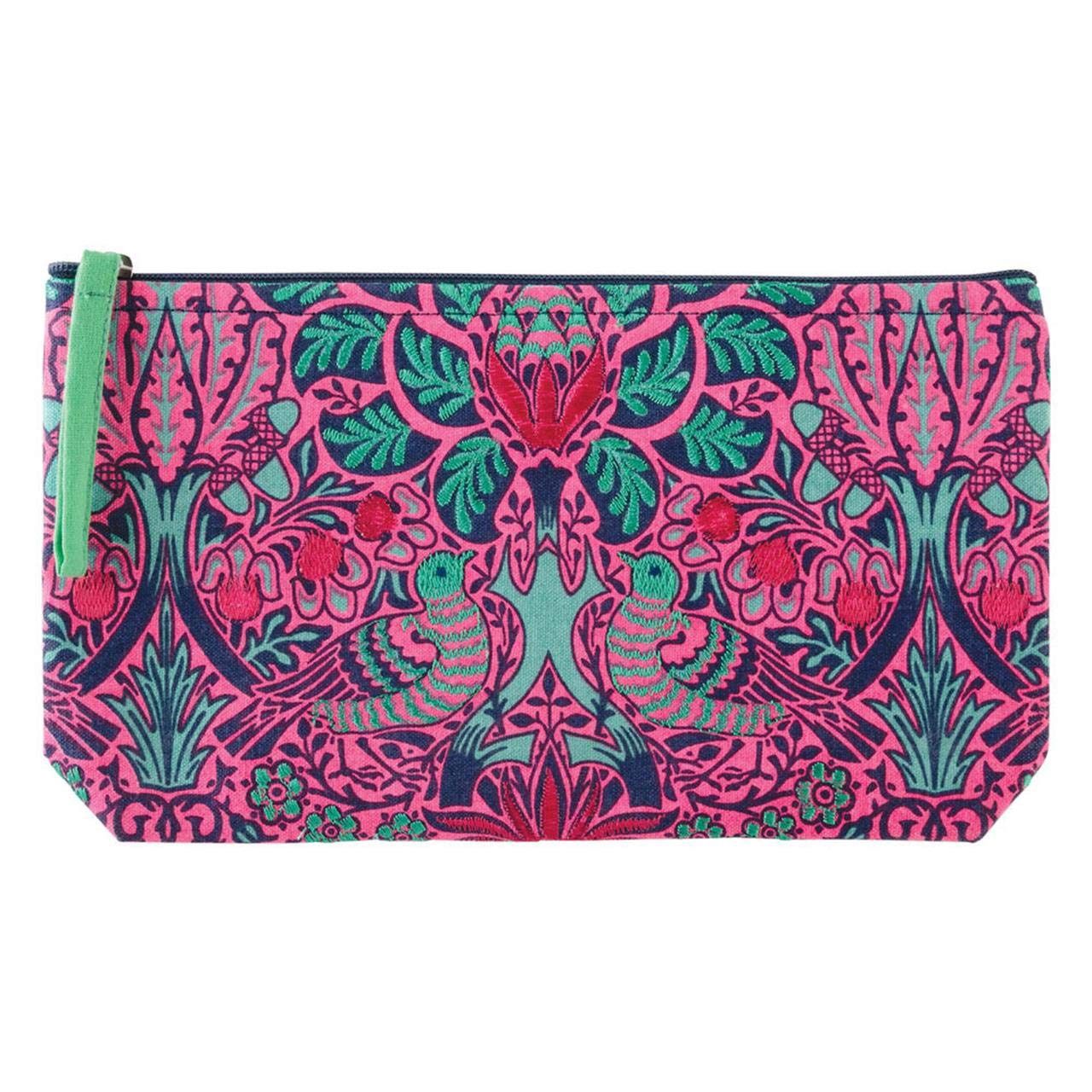 ST William Morris Dove &amp; Rose Embroidered Pouch