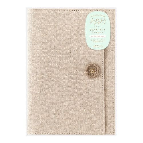 NB Midori Yuru Log Notebook Cover <B6> Cloth Beige