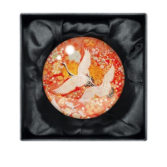 ST Paperweight Kimono Cranes